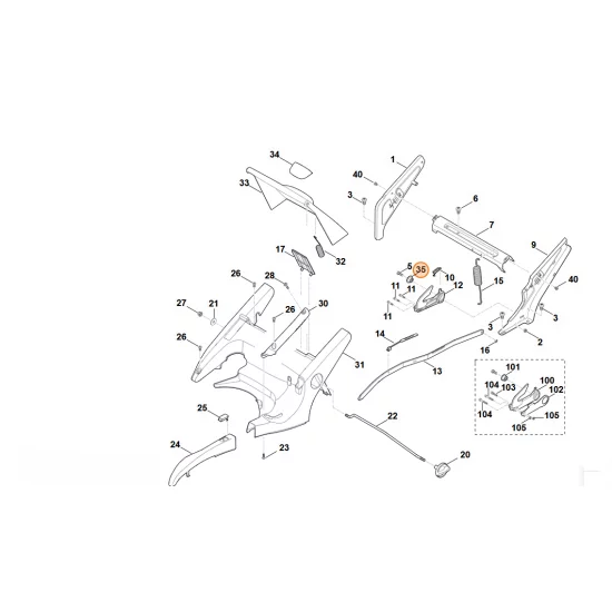 Stihl Tulejka łożyska 6375 763 3020